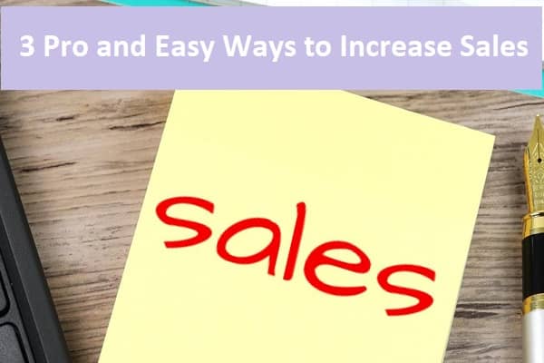 3 Pro and Easy Ways to Increase Sales